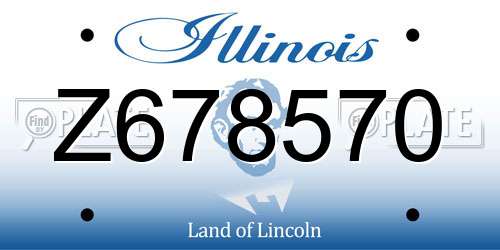 Z678570 Illinois License Plate
