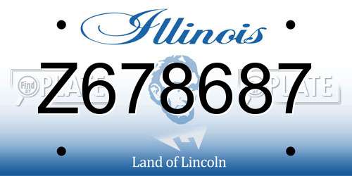 Z678687 Illinois License Plate