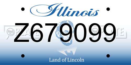 Z679099 Illinois License Plate