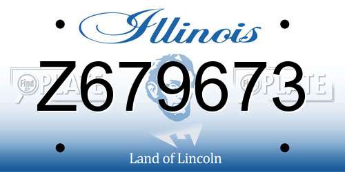 Z679673 Illinois License Plate