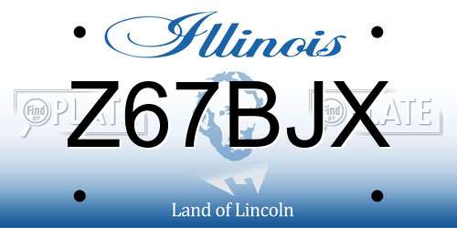 Z67BJX Illinois License Plate