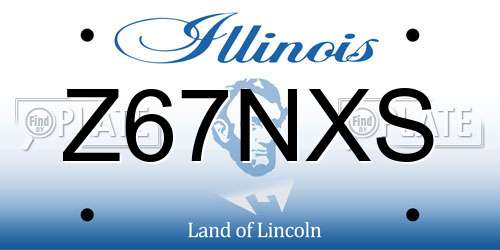 Z67NXS Illinois License Plate