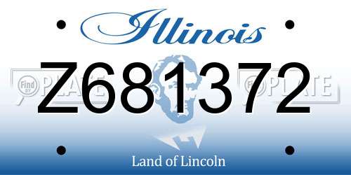 Z681372 Illinois License Plate