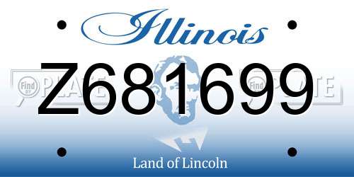 Z681699 Illinois License Plate