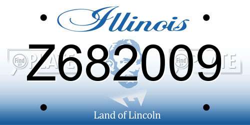 Z682009 Illinois License Plate
