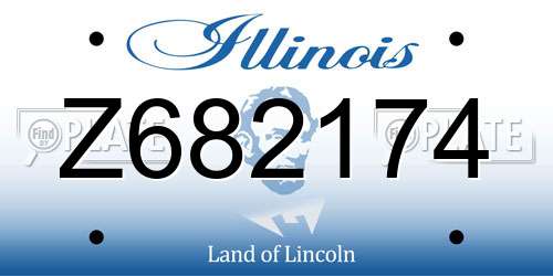 Z682174 Illinois License Plate