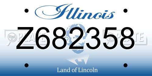 Z682358 Illinois License Plate