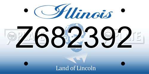 Z682392 Illinois License Plate