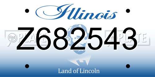 Z682543 Illinois License Plate