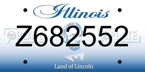 Z682552 Illinois License Plate