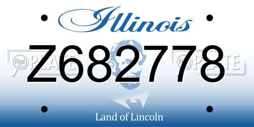 Z682778 Illinois License Plate