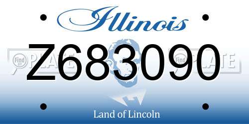 Z683090 Illinois License Plate