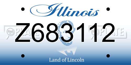Z683112 Illinois License Plate