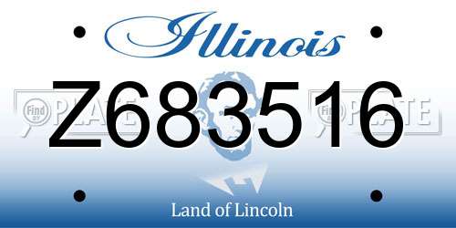 Z683516 Illinois License Plate