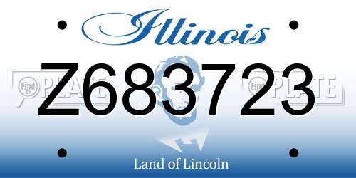 Z683723 Illinois License Plate