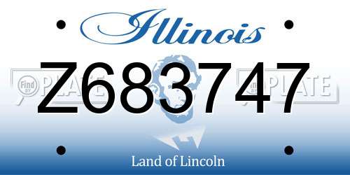 Z683747 Illinois License Plate