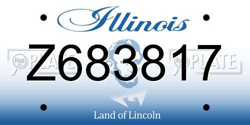 Z683817 Illinois License Plate