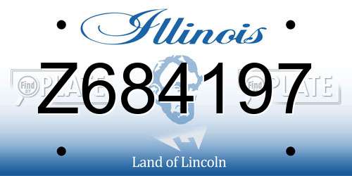 Z684197 Illinois License Plate