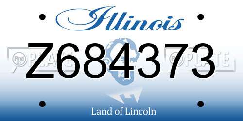 Z684373 Illinois License Plate