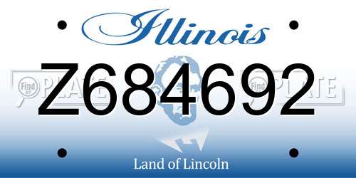 Z684692 Illinois License Plate