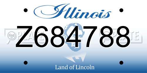 Z684788 Illinois License Plate