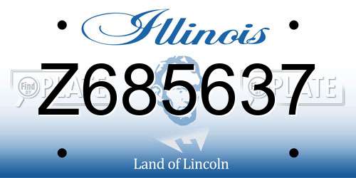 Z685637 Illinois License Plate