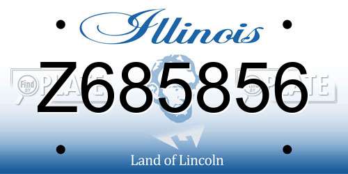 Z685856 Illinois License Plate