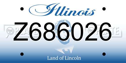 Z686026 Illinois License Plate
