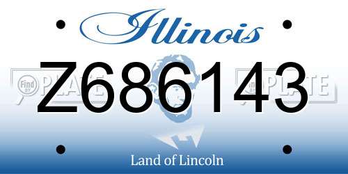Z686143 Illinois License Plate