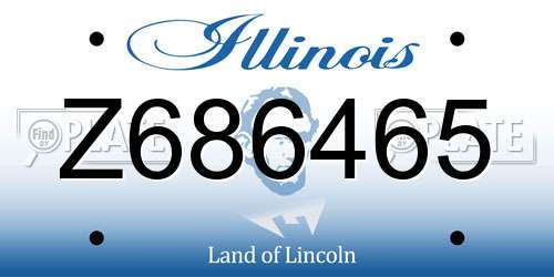 Z686465 Illinois License Plate