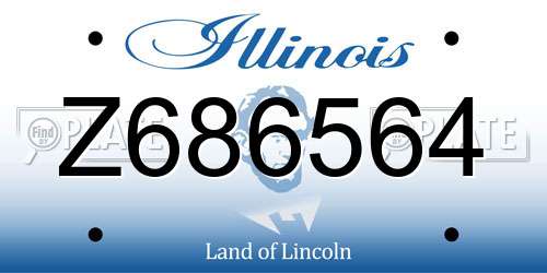 Z686564 Illinois License Plate