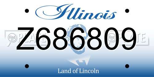 Z686809 Illinois License Plate