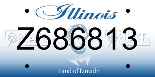 Z686813 Illinois License Plate