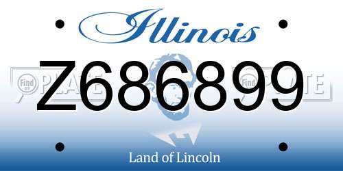Z686899 Illinois License Plate