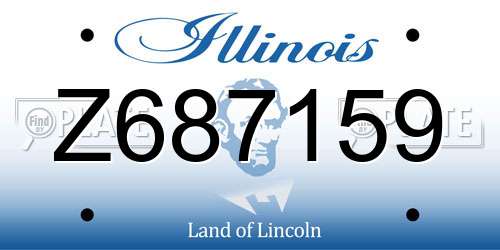 Z687159 Illinois License Plate