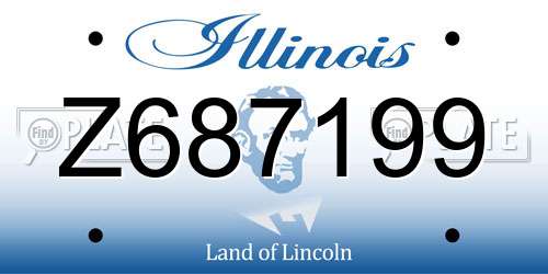 Z687199 Illinois License Plate