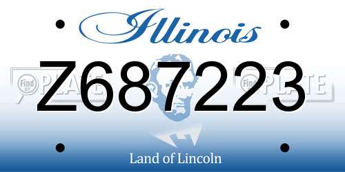 Z687223 Illinois License Plate