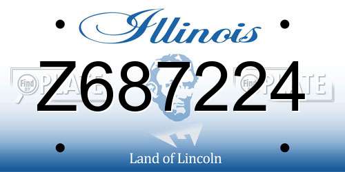 Z687224 Illinois License Plate