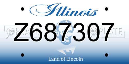 Z687307 Illinois License Plate