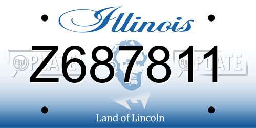 Z687811 Illinois License Plate
