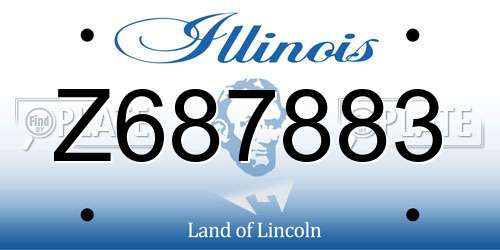 Z687883 Illinois License Plate