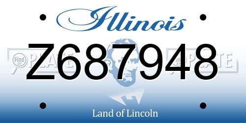 Z687948 Illinois License Plate
