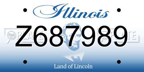 Z687989 Illinois License Plate