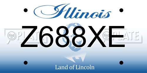 Z688XE Illinois License Plate