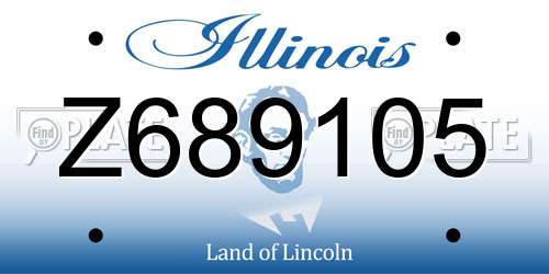 Z689105 Illinois License Plate