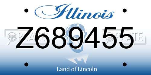 Z689455 Illinois License Plate