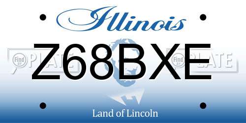 Z68BXE Illinois License Plate