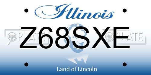 Z68SXE Illinois License Plate