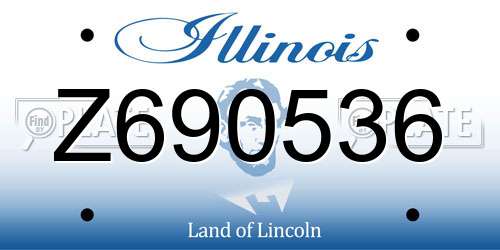 Z690536 Illinois License Plate