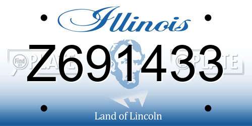 Z691433 Illinois License Plate